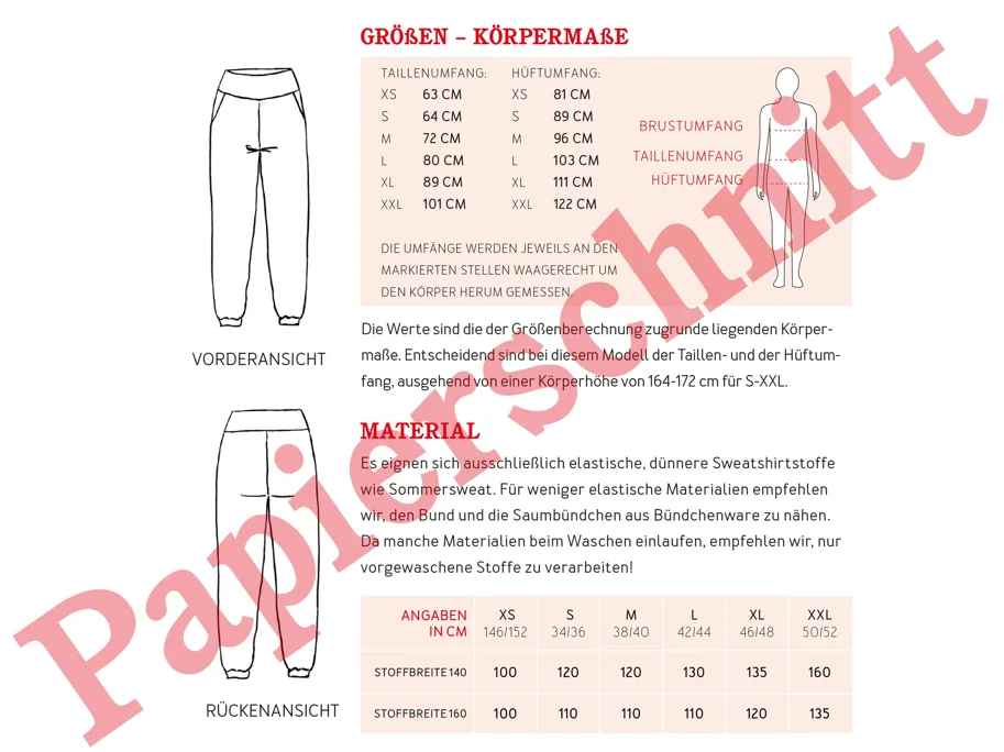 Frau Nelli Jogginghose - Studio Schnittreif Sewing Pattern (German)