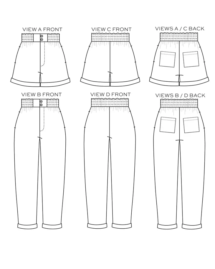 Dani Shorts and Pants 0-18 - True Bias Schnittmuster (Englisch)