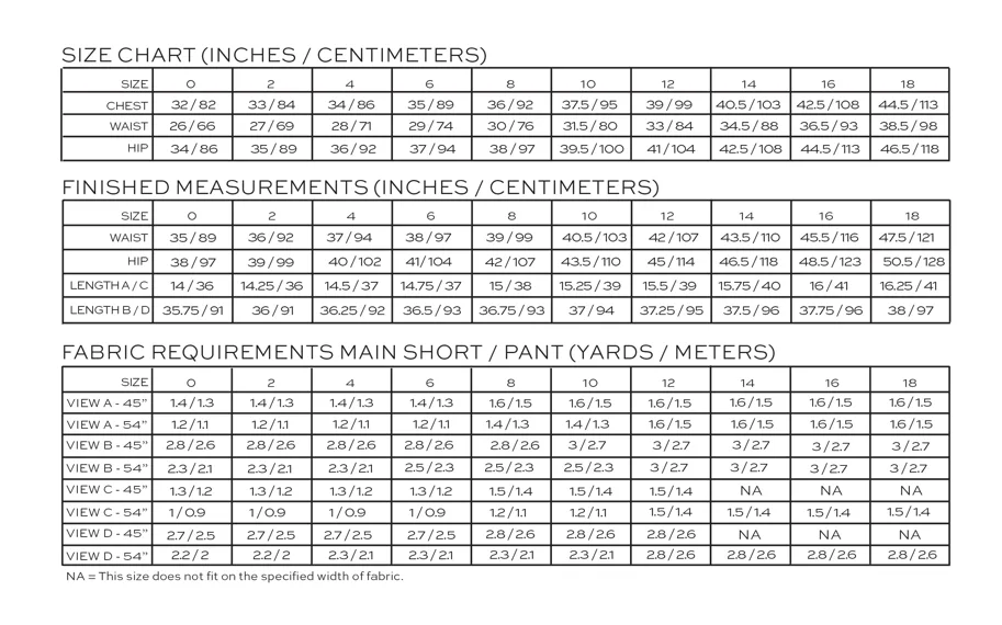 Dani Shorts and Pants 0-18 - True Bias Schnittmuster (Englisch)