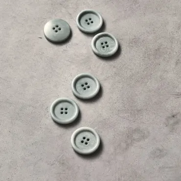 Dish Corozo Button 25mm - Blue Mist