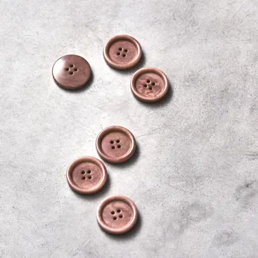 Dish Corozo Button 25mm - Old Rose