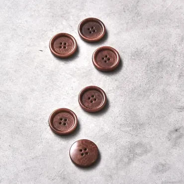 Dish Corozo Button 25mm - Pecan