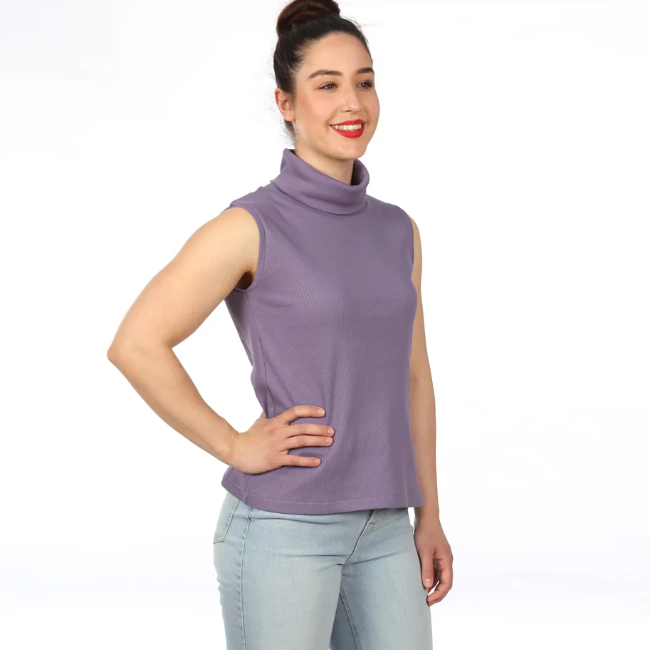 Frau Jenny Basic Top mit oder ohne Rollkragen - Studio Schnittreif Schnittmuster