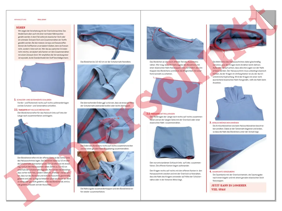 Frau Jenny Basic Top mit oder ohne Rollkragen - Studio Schnittreif Schnittmuster