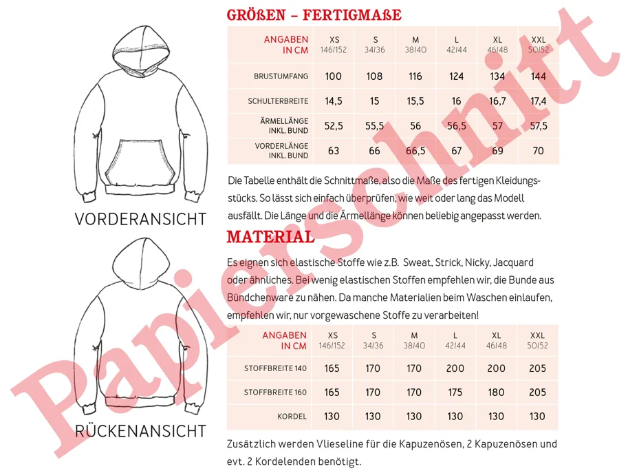 Frau Jona Hoodie - Studio Schnittreif Sewing Pattern (German)
