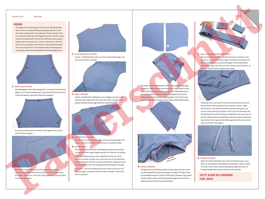 Frau Jona Hoodie - Studio Schnittreif Sewing Pattern (German)