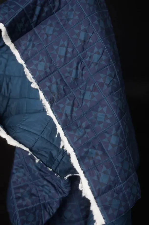 Bio Quilted Indian Cotton - Sawtooth Indigo
