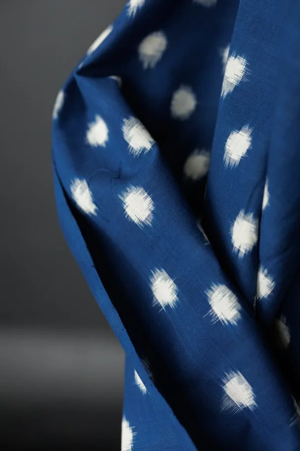 Indian Ikat - Polka Indigo