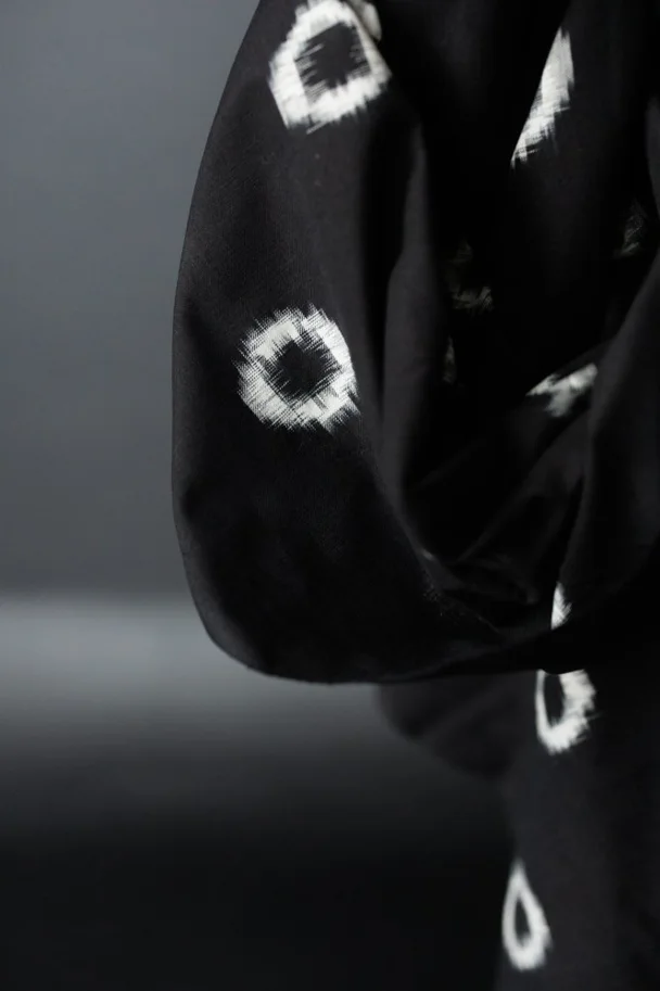 Indian Ikat - Poppy Black