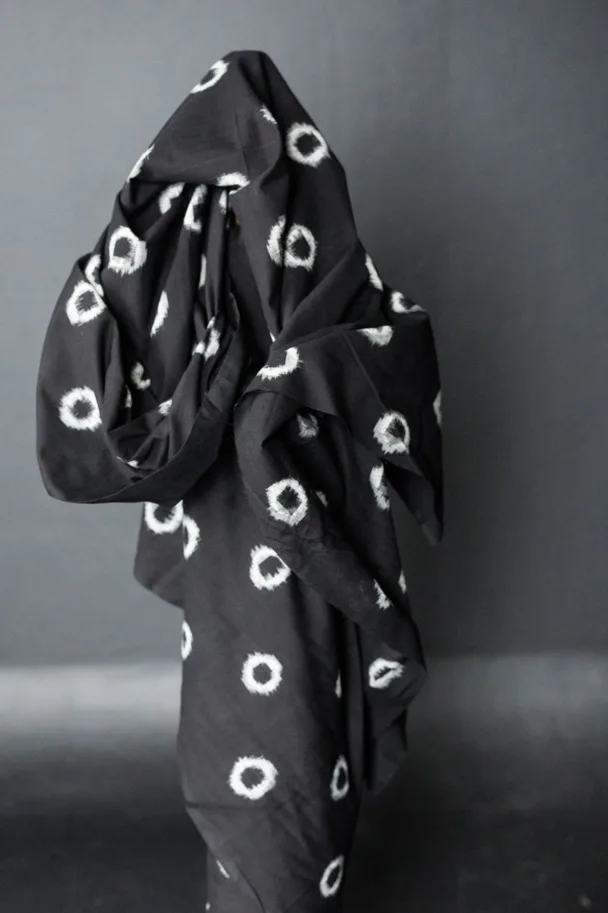 Indian Ikat - Poppy Black