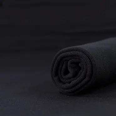 Organic Ribbing 1x1 Fine - Black