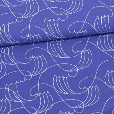 Organic Jersey - Sea Waves Blue