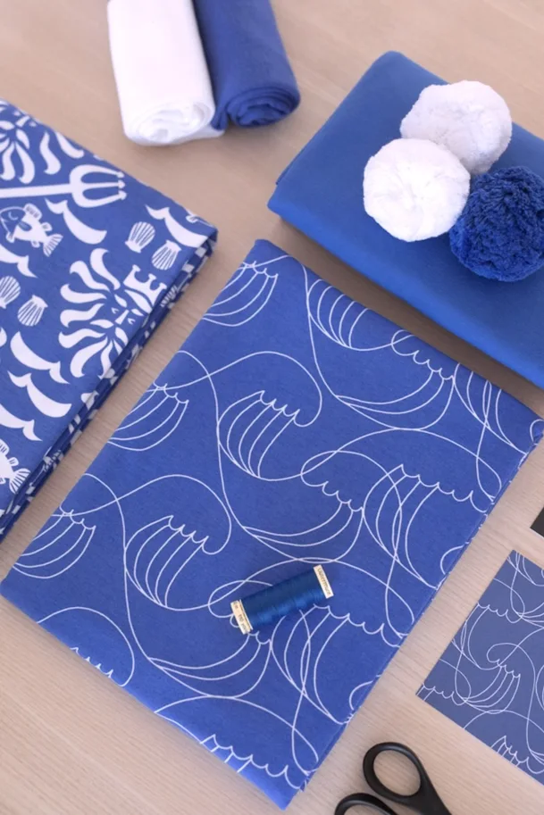 Organic Jersey - Sea Waves Blue