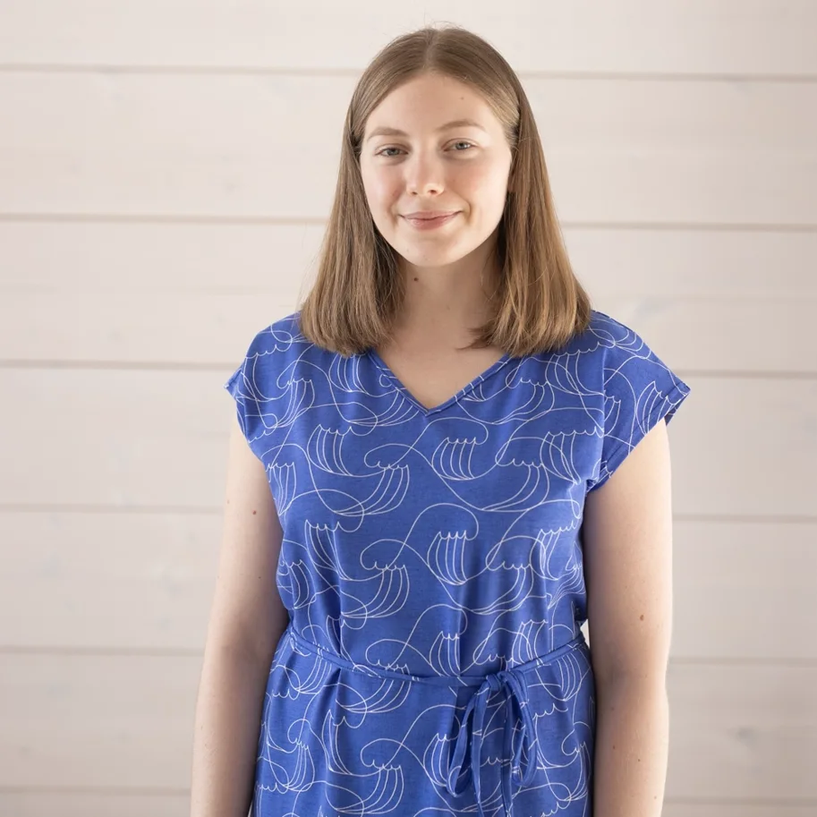 Organic Jersey - Sea Waves Blue