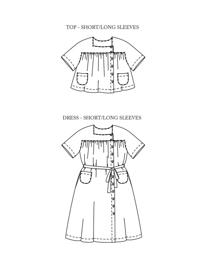 The Omilie Top and Dress 18-28 - Merchant & Mills Sewing Pattern (English)