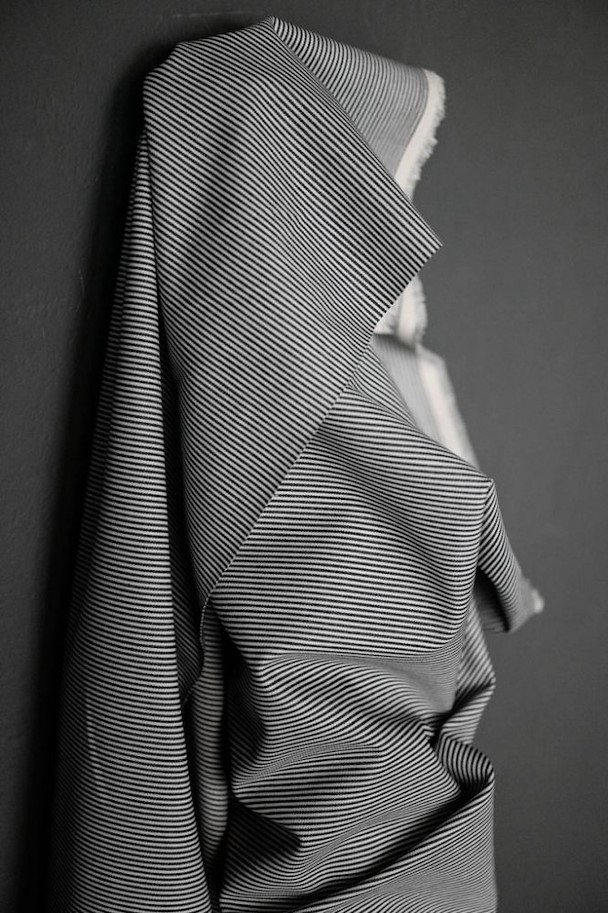 Deadstock Hickory Cotton Denim - 11oz Dark Blue Stripe