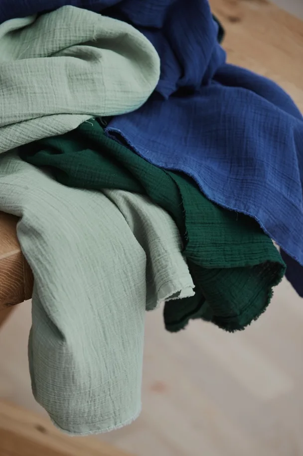 Bio Double Gauze - Uni Sage Green