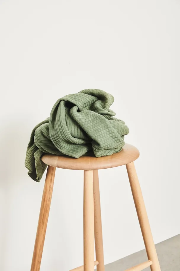 Organic Heavy Knit Selanik - Olive Green