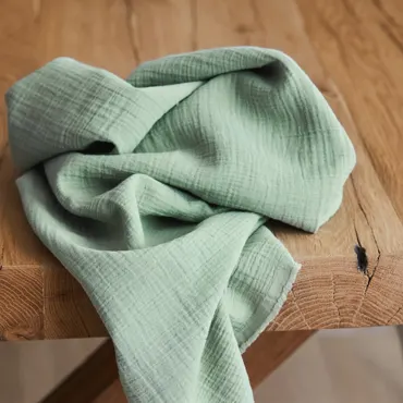 Bio Double Gauze - Uni Sage Green