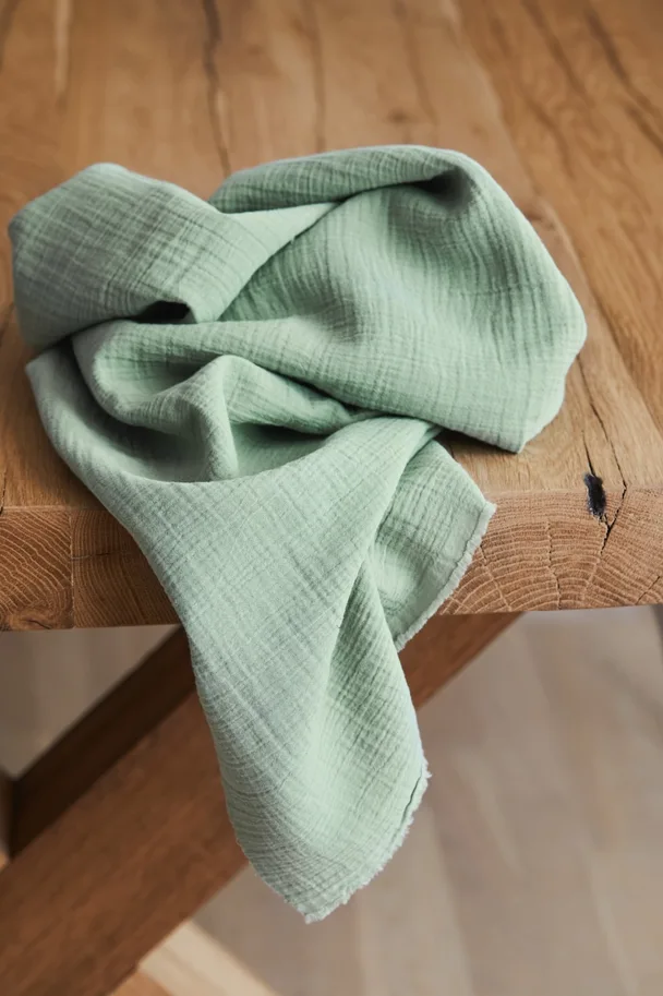 Bio Double Gauze - Uni Sage Green