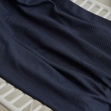Tencel Modal Derby Ribbed Jersey - Dark Navy