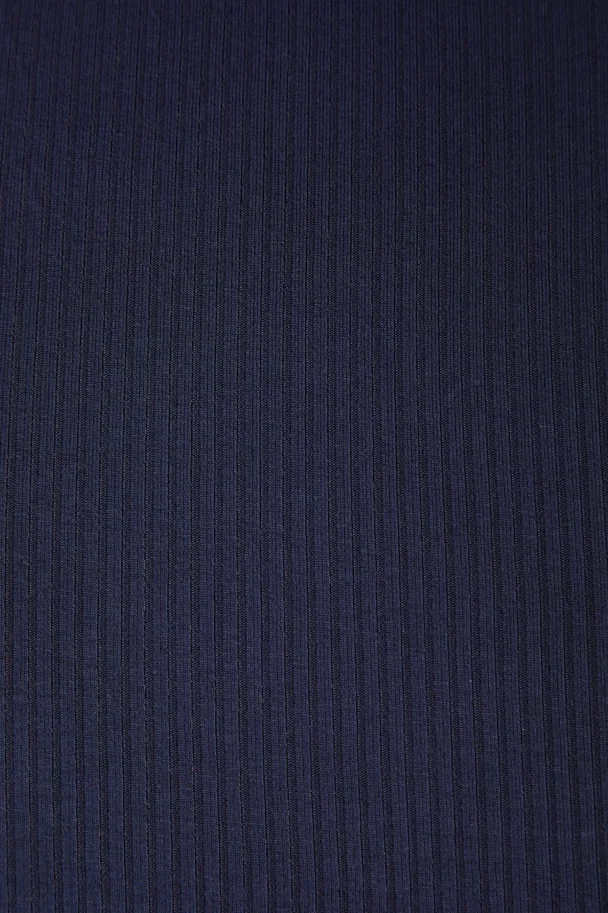 Tencel Modal Derby Ribbed Jersey - Dark Navy