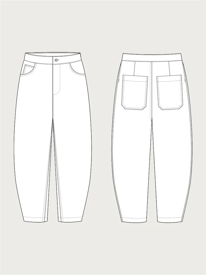 Barrel-Leg Trousers XL-3XL - The Assembly Line Schnittmuster (Englisch)