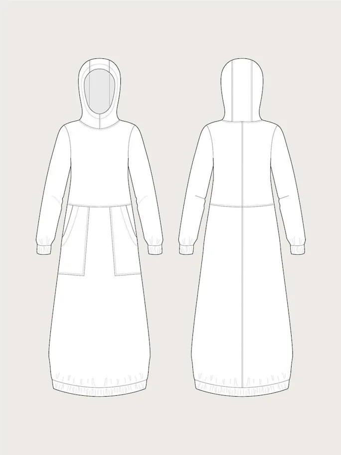 Hoodie Dress XS-L - The Assembly Line Sewing Pattern (English)