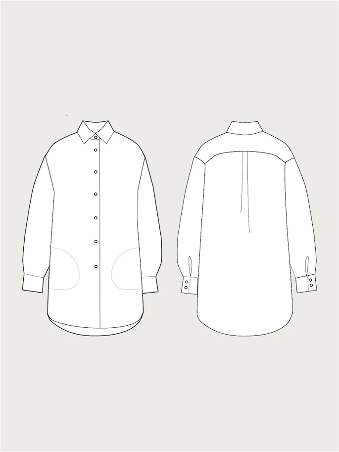 Oversized Shirt XS-L - The Assembly Line Sewing Pattern (English)