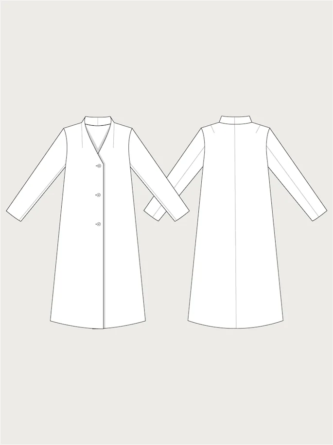 V-Neck Coat XS-L - The Assembly Line Schnittmuster (Englisch)