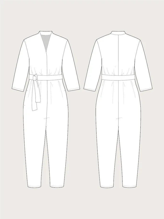V-Neck Jumpsuit XL-3XL - The Assembly Line Schnittmuster (Englisch)