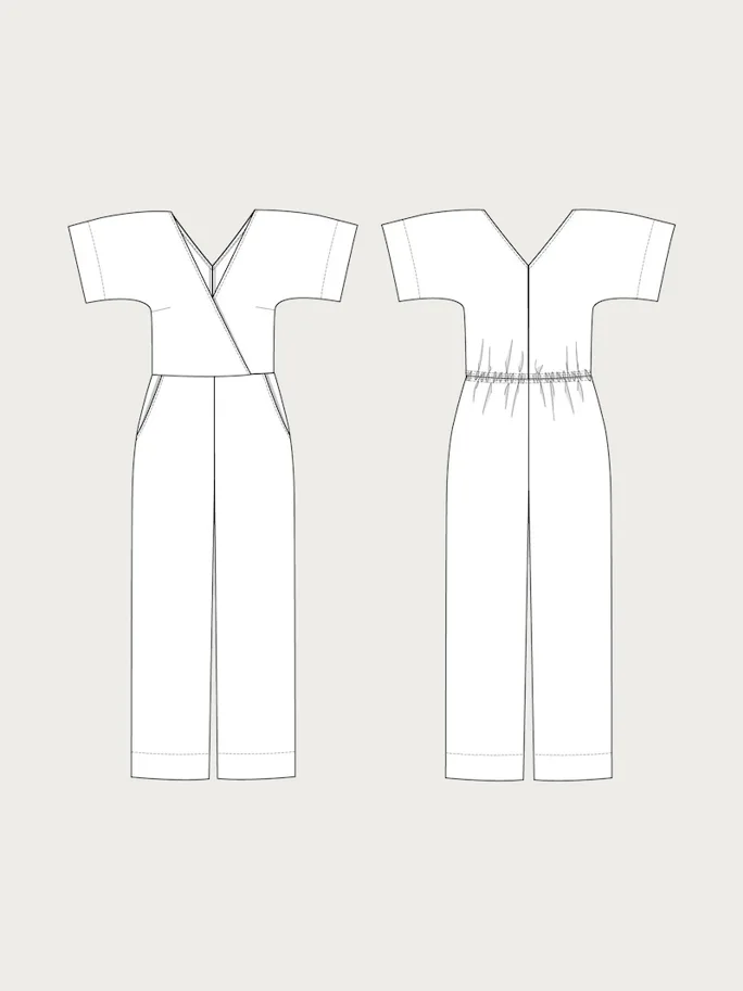 Wide-Leg Jumpsuit XS-L - The Assembly Line Sewing Pattern (English)