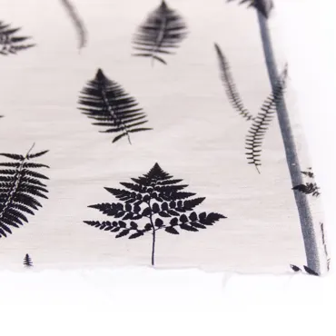 Bio Baumwolle Hanf Yak Extrafein - Black Fern