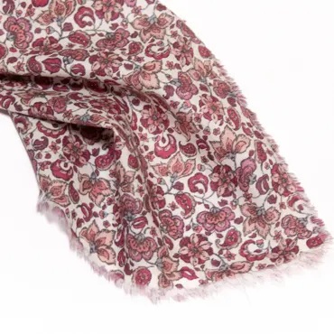 Bio Baumwolle Batist - Millefleurs Paisley Pink