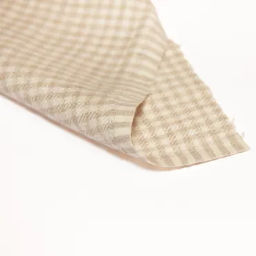 Linen Twill Washed - Gingham Sands