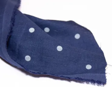 Leinen Washed - Mid Dots Blue