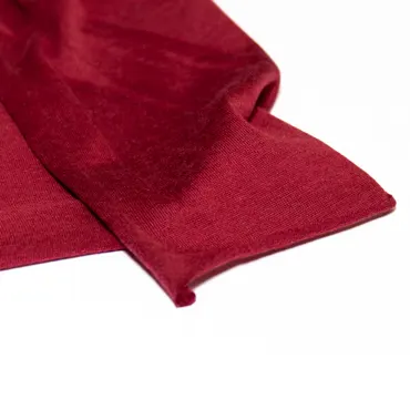 Silk Organic Cotton Jersey - Burgundy Red