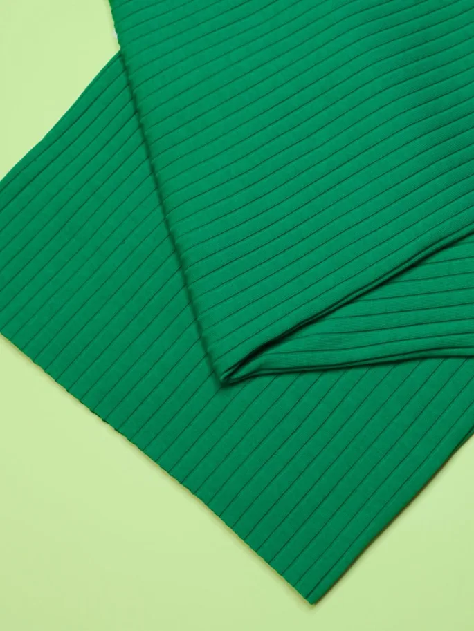 Organic Wide Derby Rib Jersey - Jolly Green