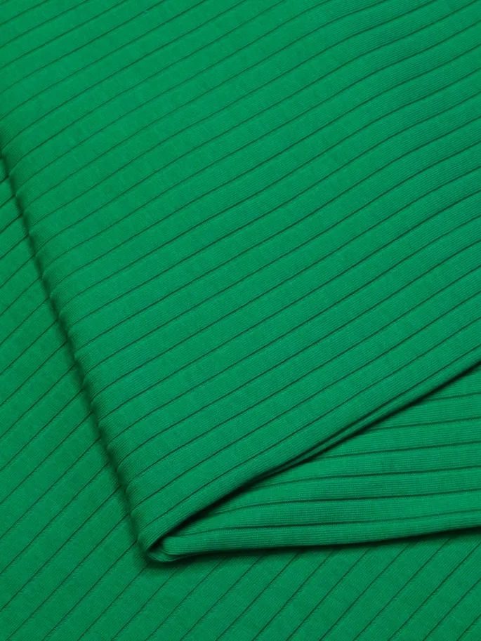 Organic Wide Derby Rib Jersey - Jolly Green