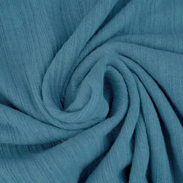 Organic Cotton Linen Knit - Beach House Blue