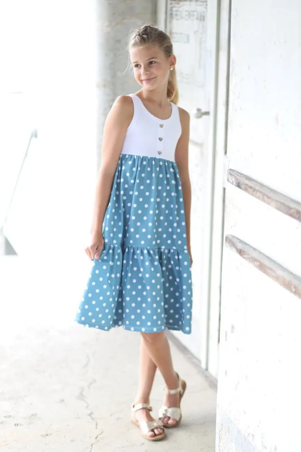 Organic Jersey - Pretty Woman Beach House Blue