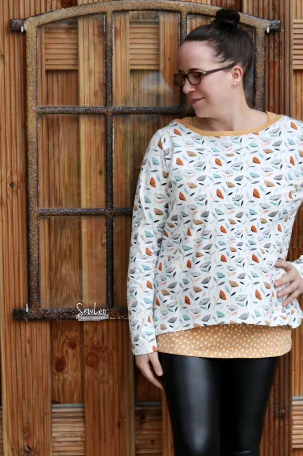 Organic Jersey - Retro Flowers White