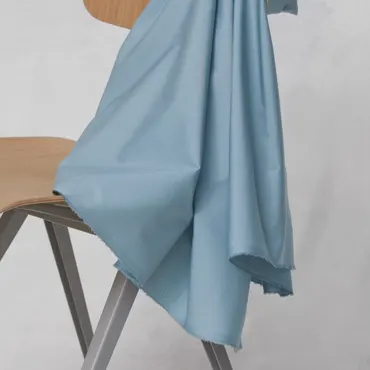 Organic Cotton Papertouch Poplin - Faded Blue