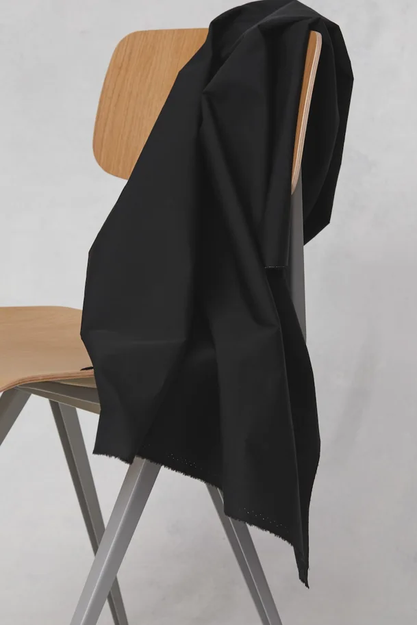 Organic Cotton Papertouch Poplin - Black