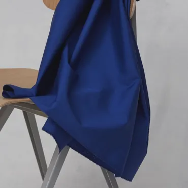 Organic Cotton Papertouch Poplin - Cobalt Blue