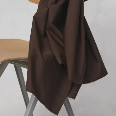 Organic Cotton Papertouch Poplin - Umber Brown