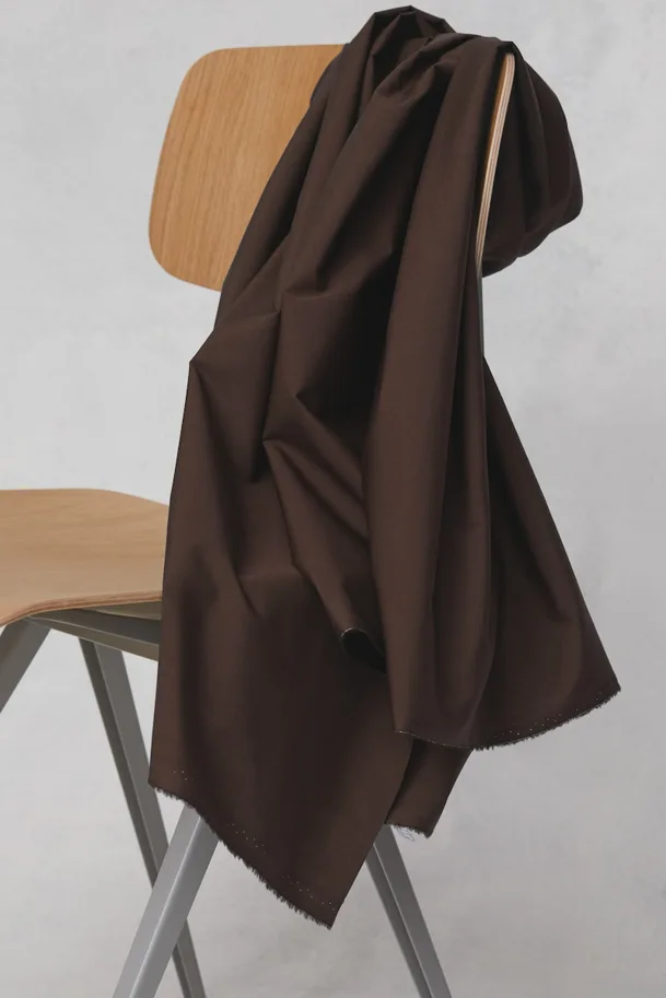 Bio Baumwolle Organic Papertouch Popeline - Umber Brown