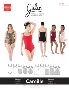 Camille Cami Leotard and Biketard - Jalie Sewing Pattern (English/French)