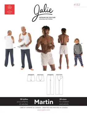 Martin Lounge Pants and Boxershorts - Jalie Schnittmuster (Englisch/Französisch)