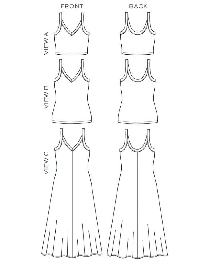 Zoey Tank and Dress 0-18 - True Bias Sewing Pattern (English)